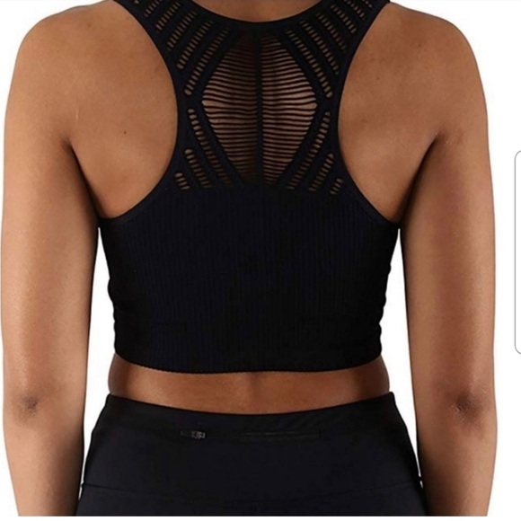 Itzon - Burgundy Cutout Crop Top - Sz. L - Picture 6 of 7